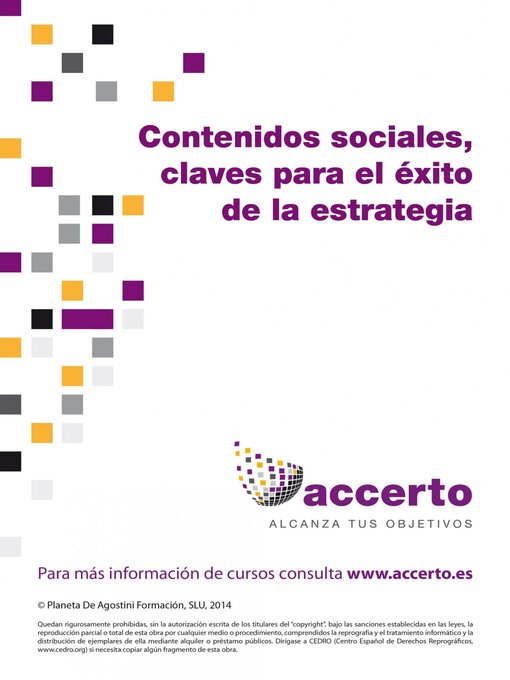 Title details for Contenidos sociales, claves para el éxito de la estrategia by Accerto - Available